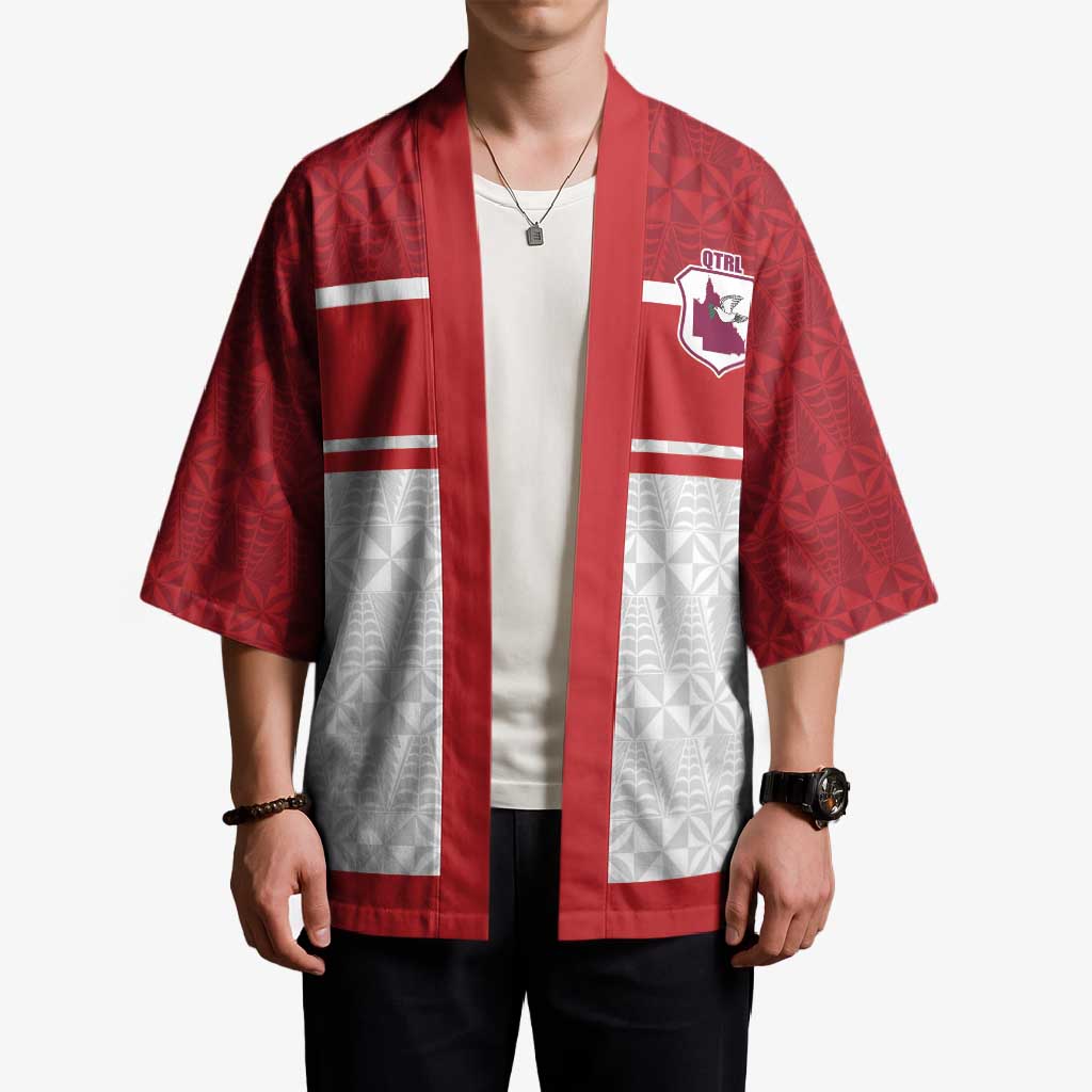 Queensland Tonga Custom Kimono QLD with Tongan Ngatu Pattern - Polynesian Pride