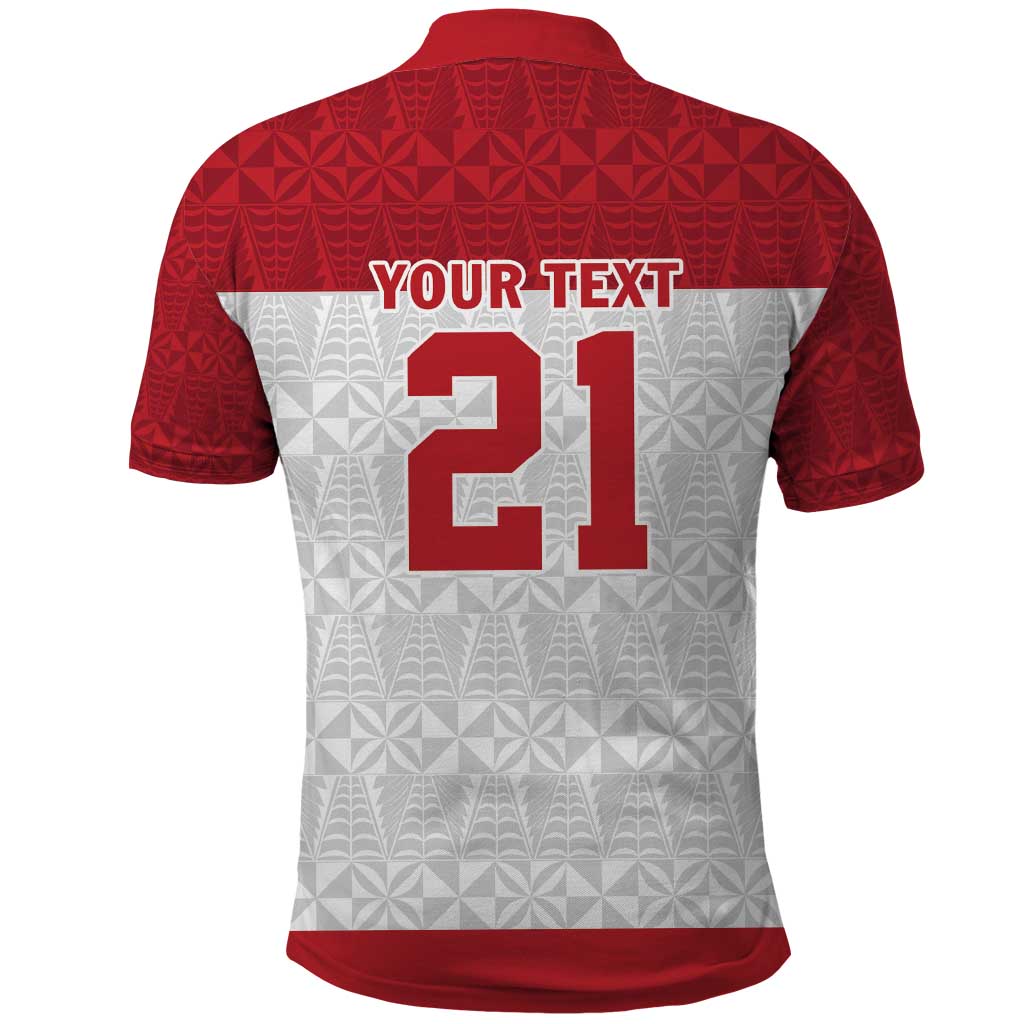 Queensland Tonga Custom Polo Shirt QLD with Tongan Ngatu Pattern