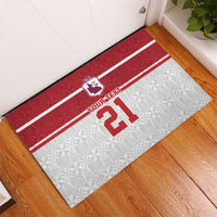 Queensland Tonga Custom Rubber Doormat QLD with Tongan Ngatu Pattern