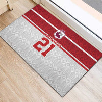 Queensland Tonga Custom Rubber Doormat QLD with Tongan Ngatu Pattern