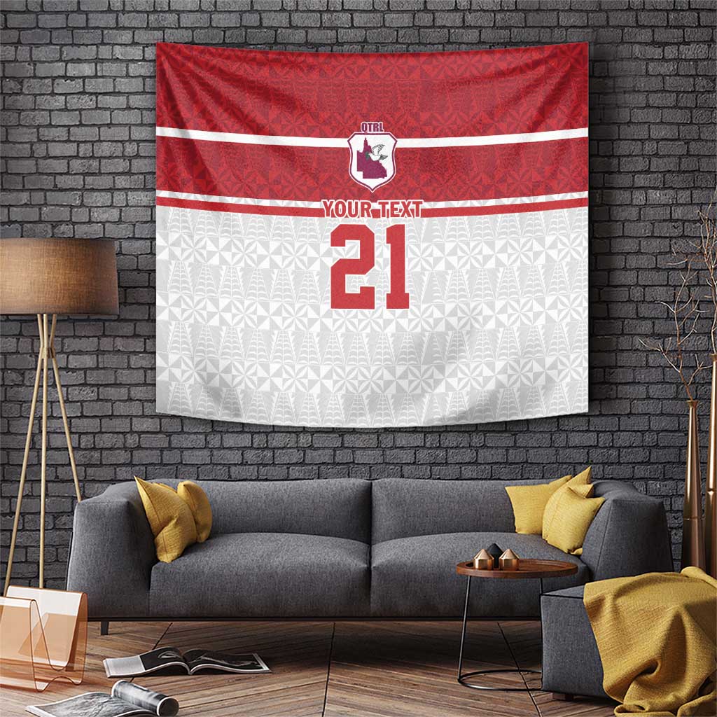 Queensland Tonga Custom Tapestry QLD with Tongan Ngatu Pattern