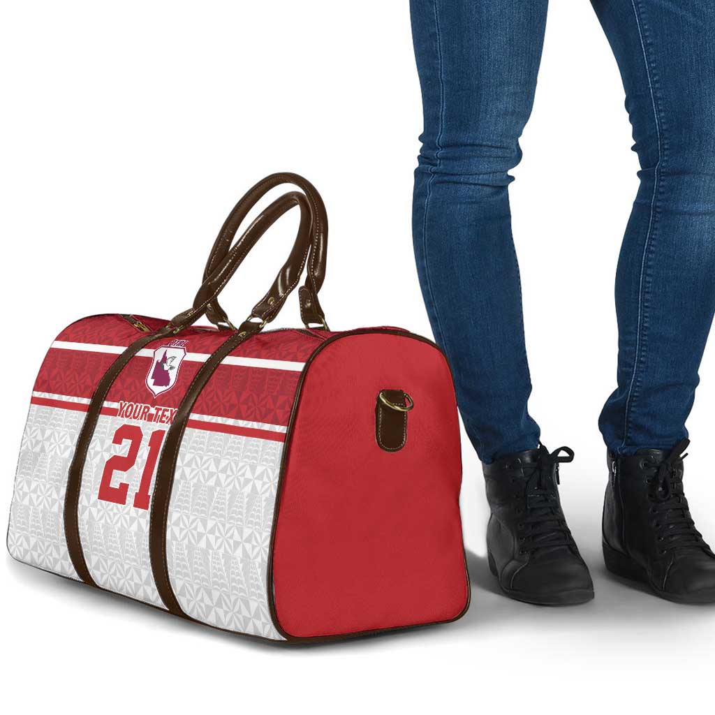 Queensland Tonga Custom Travel Bag QLD with Tongan Ngatu Pattern - Polynesian Pride