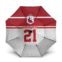 Queensland Tonga Custom Umbrella QLD with Tongan Ngatu Pattern - Polynesian Pride