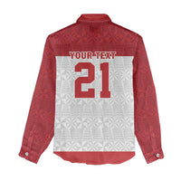 Queensland Tonga Custom Women Casual Shirt QLD with Tongan Ngatu Pattern