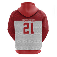 Queensland Tonga Custom Zip Hoodie QLD with Tongan Ngatu Pattern