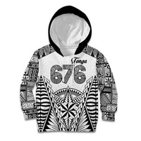 Personalised Tonga 676 Kid Hoodie Tribal Kupesi Ngatu Unique LT9 Hoodie White - Polynesian Pride