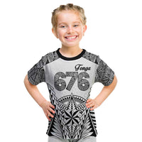 Personalised Tonga 676 Kid T Shirt Tribal Kupesi Ngatu Unique LT9 White - Polynesian Pride