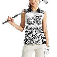 Personalised Tonga 676 Women Sleeveless Polo Shirt Tribal Kupesi Ngatu Unique LT9 - Polynesian Pride