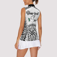 Personalised Tonga 676 Women Sleeveless Polo Shirt Tribal Kupesi Ngatu Unique LT9 - Polynesian Pride