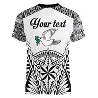 Personalised Tonga 676 Women V-Neck T-Shirt Tribal Kupesi Ngatu Unique LT9 - Polynesian Pride