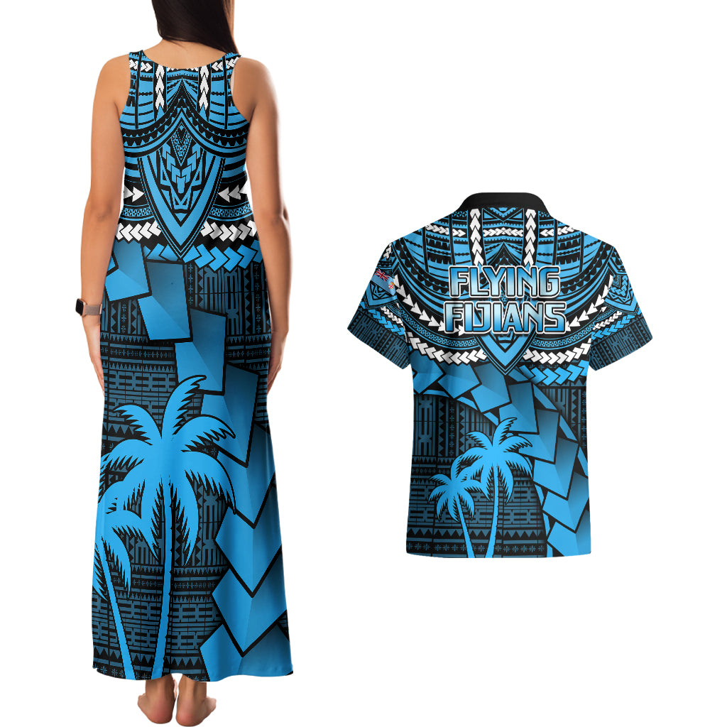 Fiji Rugby Couples Matching Tank Maxi Dress And Hawaiian Shirt Go Fijian Tapa Arty with World Cup Vibe LT9 - Polynesian Pride