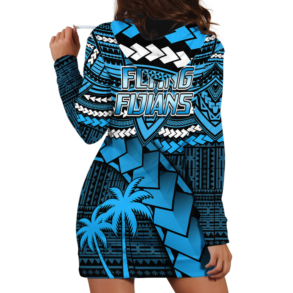 Fiji Rugby Hoodie Dress Go Fijian Tapa Arty with World Cup Vibe LT9 - Polynesian Pride