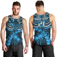Custom Fiji Rugby Men Tank Top Go Fijian Tapa Arty with World Cup Vibe LT9 - Polynesian Pride