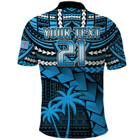 Custom Fiji Rugby Polo Shirt Go Fijian Tapa Arty with World Cup Vibe LT9 - Polynesian Pride
