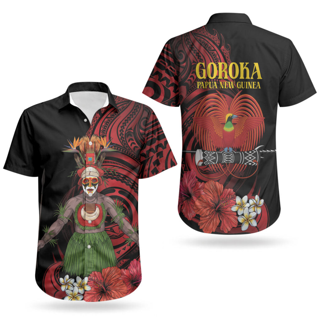 Huli Wigmen Tribe Hela Province Couples Matching Long Sleeve Bodycon Dress and Hawaiian Shirt Papua New Guinea Indigenous Pattern LT9 - Polynesian Pride