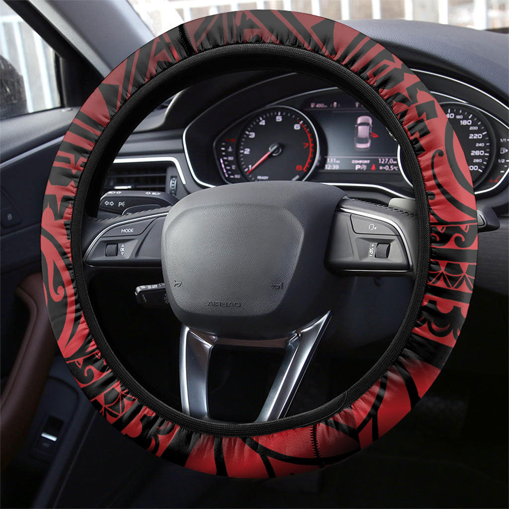 Huli Wigmen Tribe Hela Province Steering Wheel Cover Papua New Guinea Indigenous Pattern LT9 - Polynesian Pride