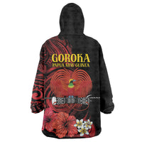 Huli Wigmen Tribe Hela Province Wearable Blanket Hoodie Papua New Guinea Indigenous Pattern LT9 - Polynesian Pride