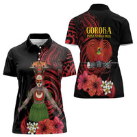 Huli Wigmen Tribe Hela Province Women Polo Shirt Papua New Guinea Indigenous Pattern LT9 - Polynesian Pride