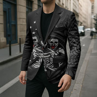 Skeleton Tribe Simbu Province Blazer Papua New Guinea Indigenous Pattern LT9 - Polynesian Pride