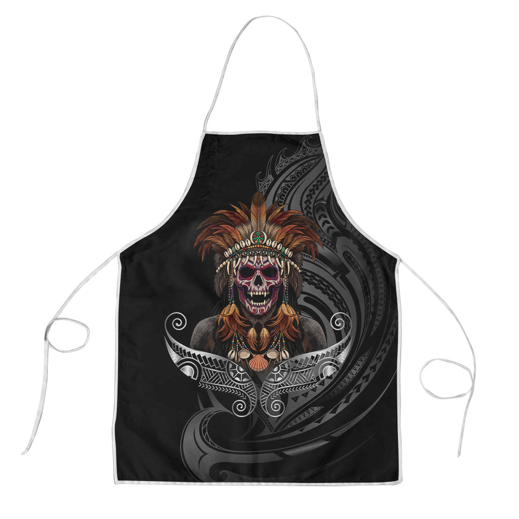 Mokomoko Tribe Eastern Highlands Province Apron Papua New Guinea Indigenous Pattern LT9 Black - Polynesian Pride