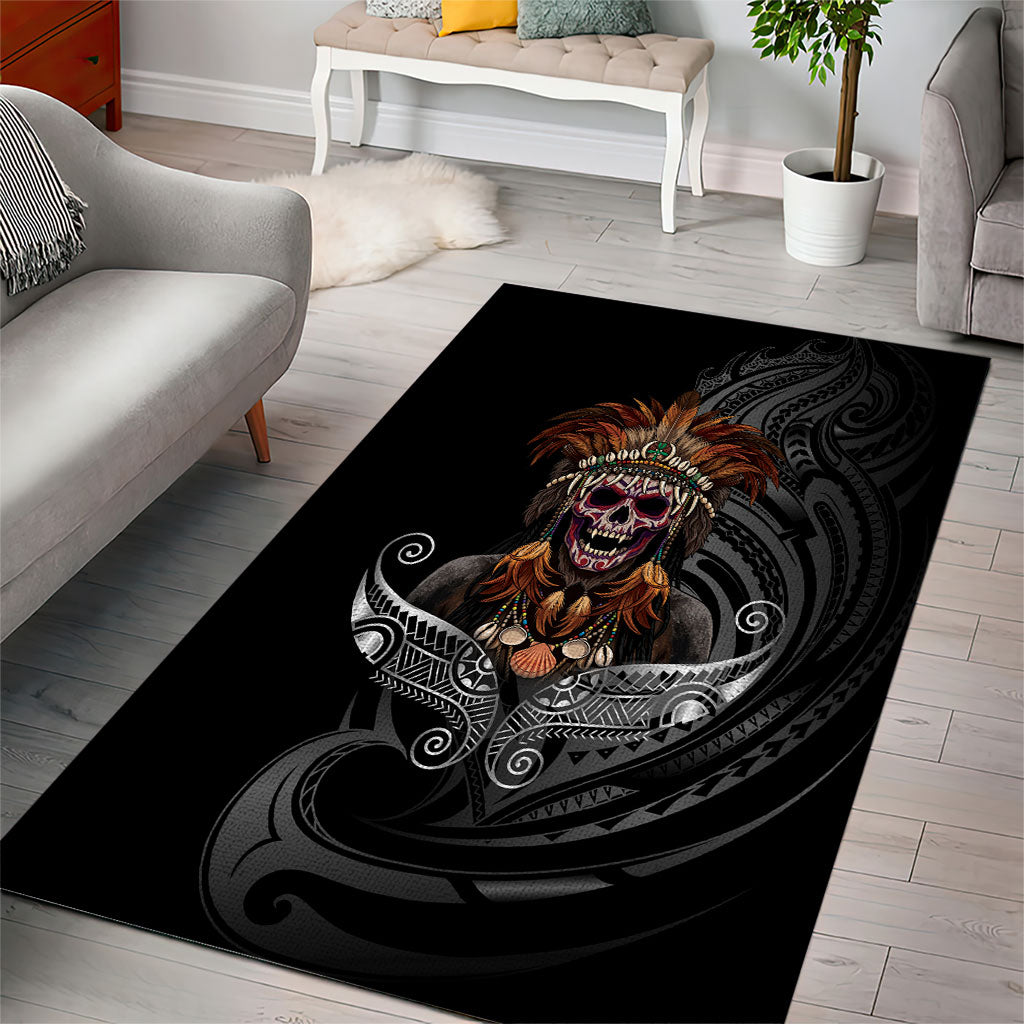 Mokomoko Tribe Eastern Highlands Province Area Rug Papua New Guinea Indigenous Pattern LT9 - Polynesian Pride