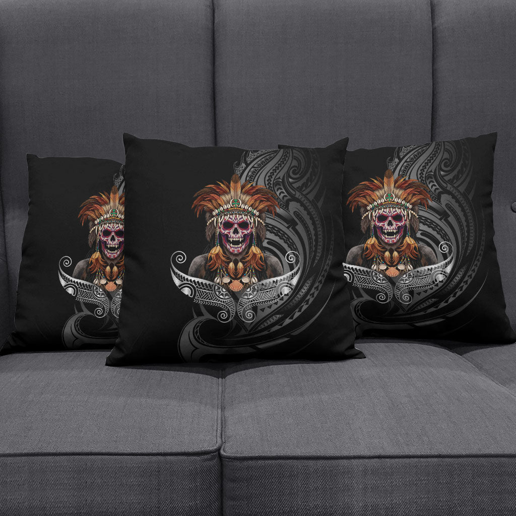 Mokomoko Tribe Eastern Highlands Province Pillow Cover Papua New Guinea Indigenous Pattern LT9 - Polynesian Pride