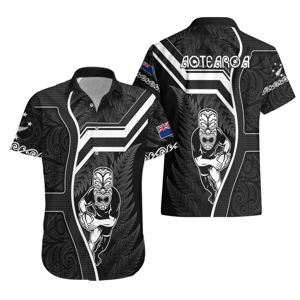New Zealand Aotearoa Rugby Hawaiian Shirt Black Fern Maori Tribal Sporty Style LT9 - Polynesian Pride