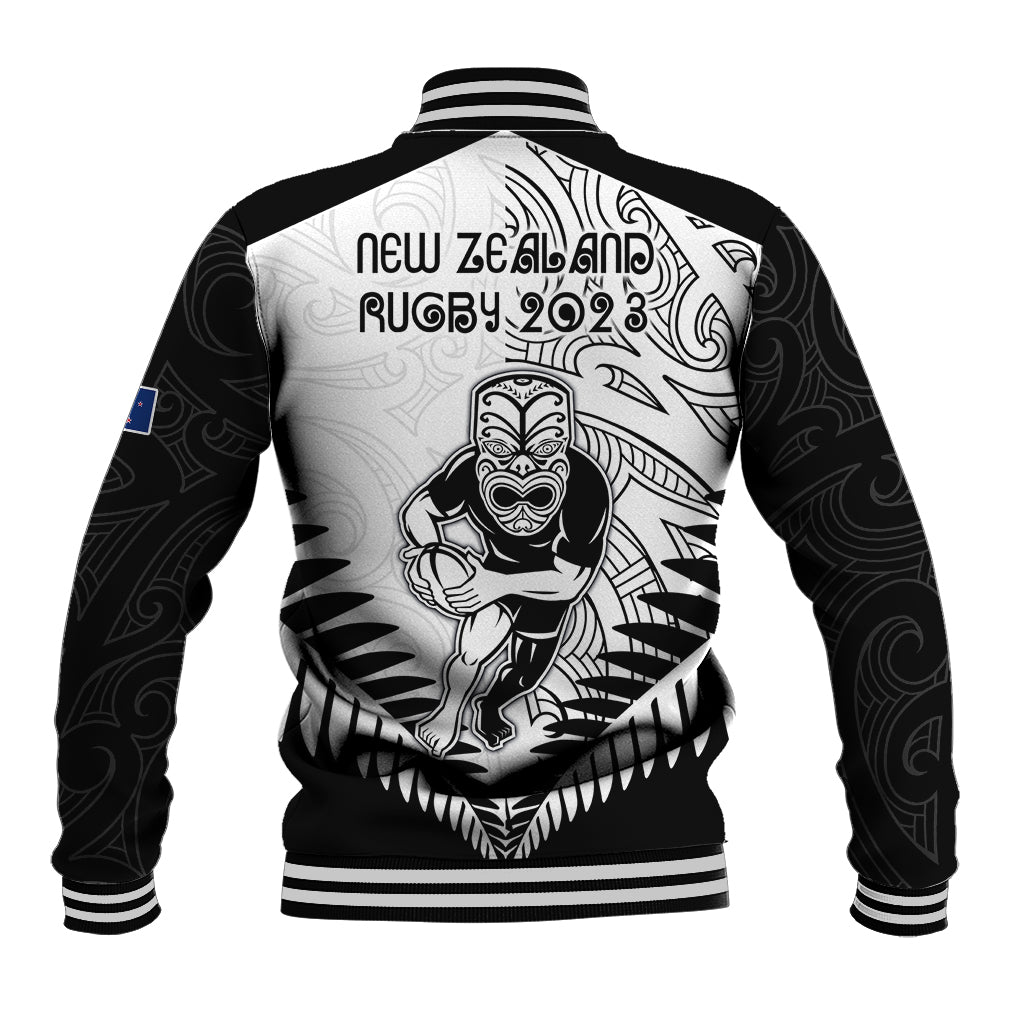 New Zealand Rugby Baseball Jacket Proud Aoteroa Stylised Maori Koru LT9 - Polynesian Pride