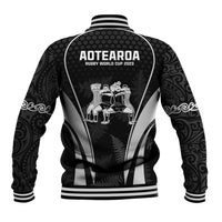 New Zealand Aotearoa Rugby Baseball Jacket Haka Dance Mixed Silver Fern Sporty Style LT9 - Polynesian Pride