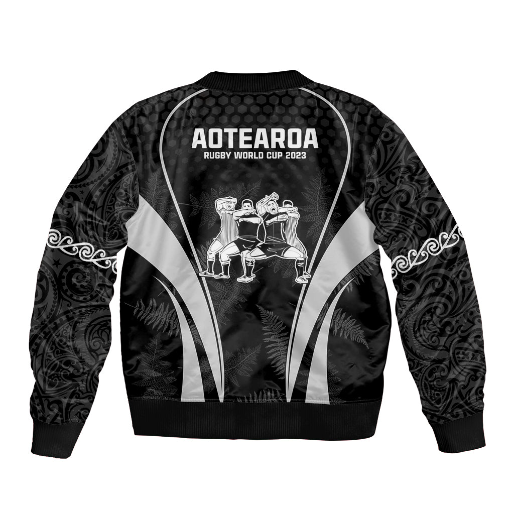 New Zealand Aotearoa Rugby Bomber Jacket Haka Dance Mixed Silver Fern Sporty Style LT9 - Polynesian Pride