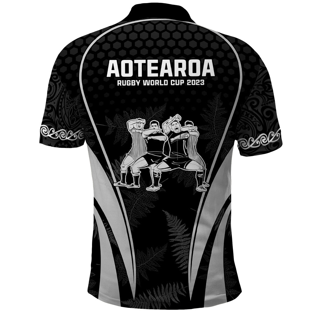 New Zealand Aotearoa Rugby Polo Shirt Haka Dance Mixed Silver Fern Sporty Style LT9 - Polynesian Pride