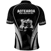 New Zealand Aotearoa Rugby Polo Shirt Haka Dance Mixed Silver Fern Sporty Style LT9 - Polynesian Pride