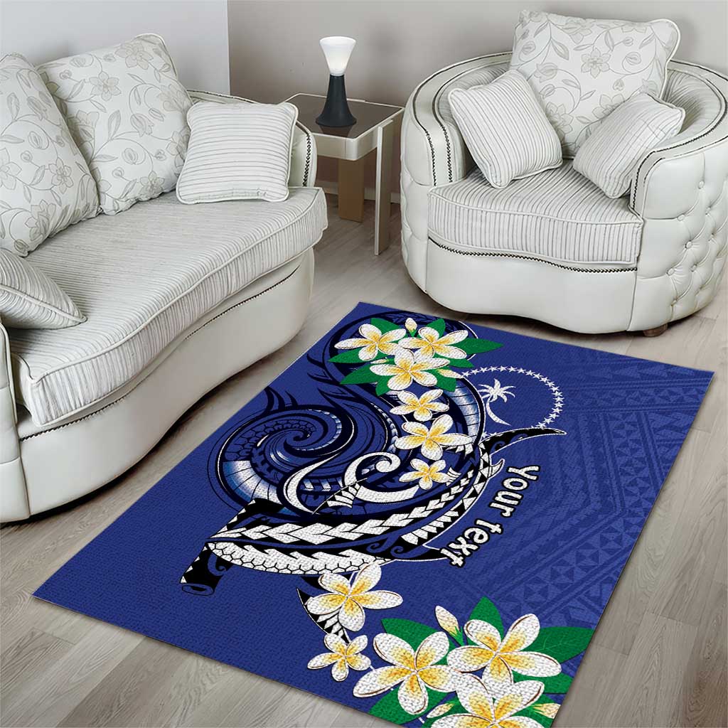 FSM Chuuk State Polynesian Shark Tattoo Personalised Area Rug