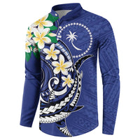 FSM Chuuk State Polynesian Shark Tattoo Personalised Button Sweatshirt