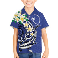 FSM Chuuk State Polynesian Shark Tattoo Personalised Kid Hawaiian Shirt LT9 Kid Blue - Polynesian Pride