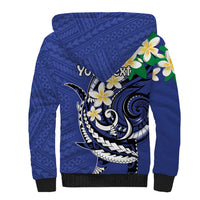 FSM Chuuk State Polynesian Shark Tattoo Personalised Sherpa Hoodie