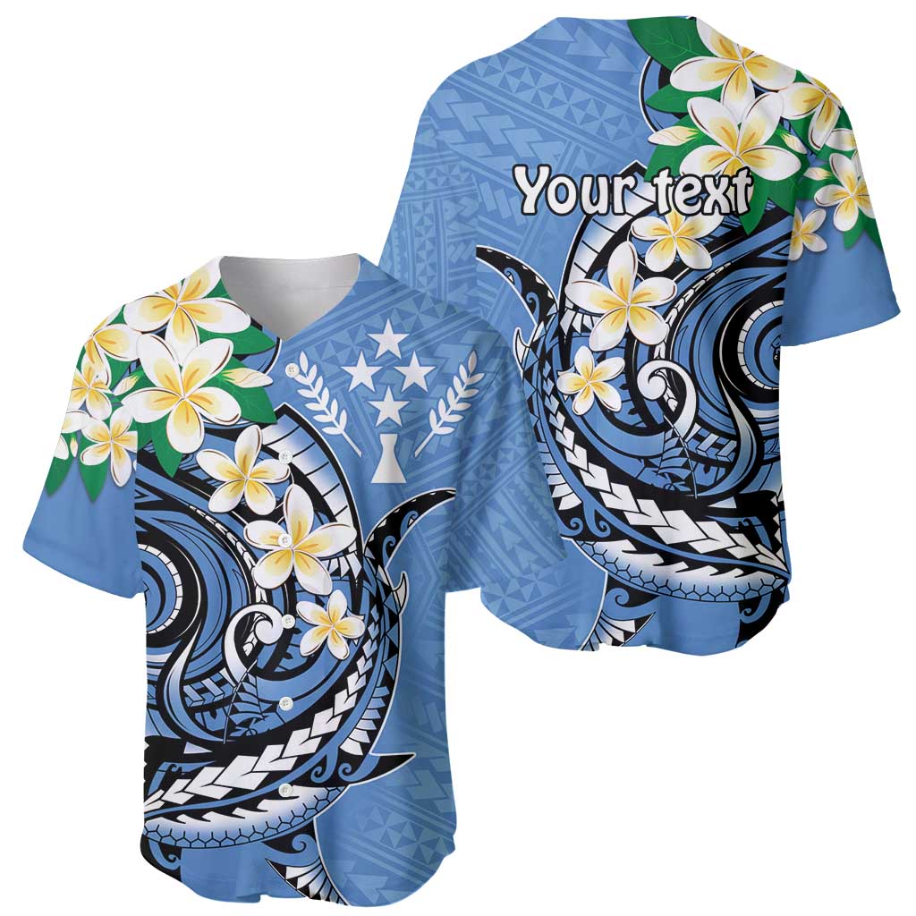 FSM Kosrae Polynesian Shark Tattoo Personalised Baseball Jersey
