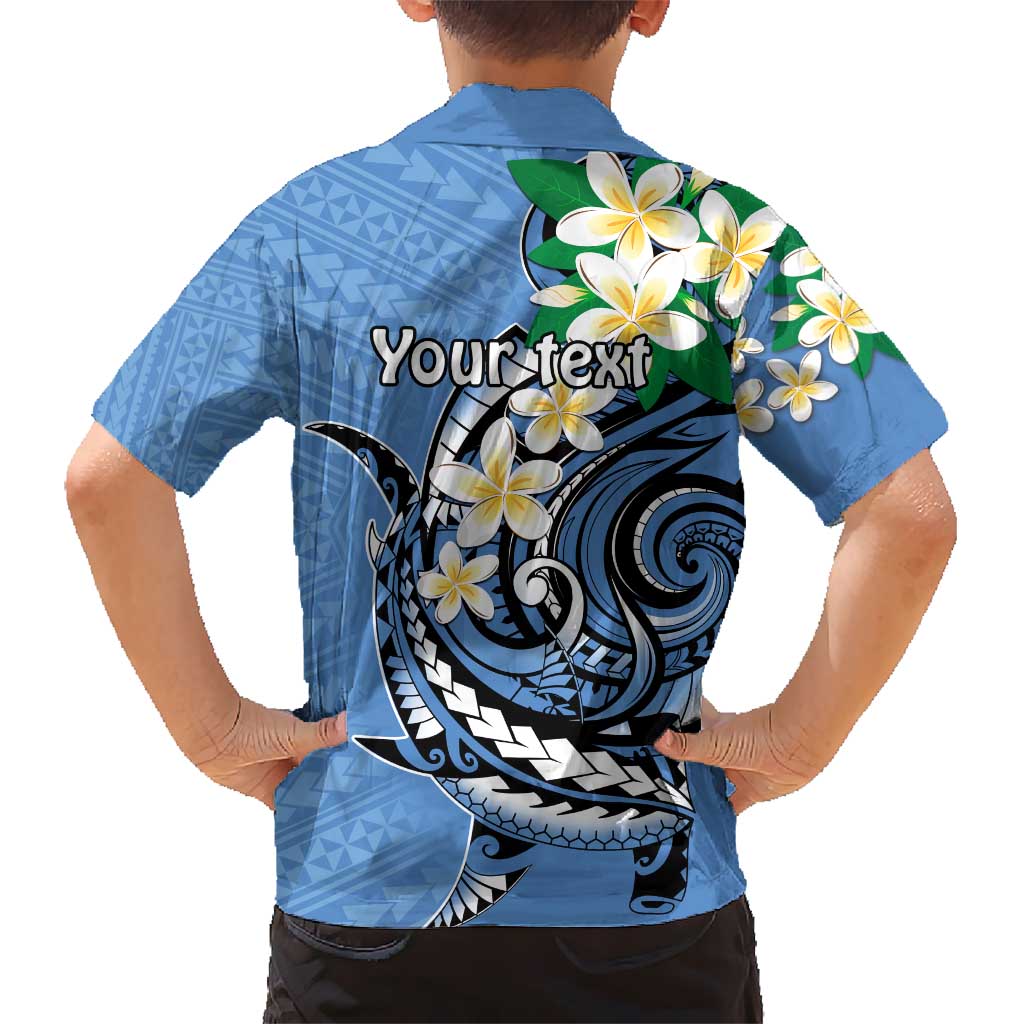 FSM Kosrae Polynesian Shark Tattoo Personalised Kid Hawaiian Shirt