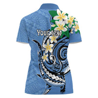 FSM Kosrae Polynesian Shark Tattoo Personalised Women Polo Shirt
