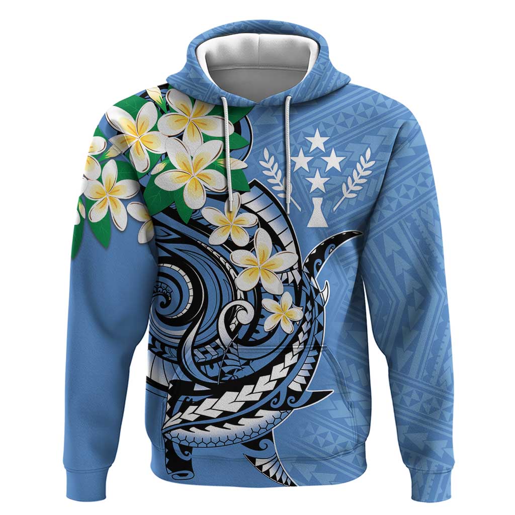 FSM Kosrae Polynesian Shark Tattoo Personalised Zip Hoodie