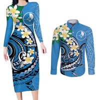 FSM Yap State Polynesian Shark Tattoo Personalised Couples Matching Long Sleeve Bodycon Dress and Long Sleeve Button Shirt
