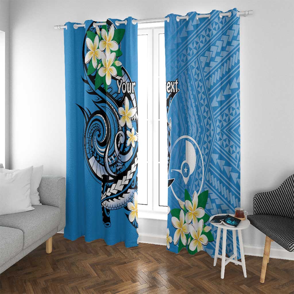 FSM Yap State Polynesian Shark Tattoo Personalised Window Curtain