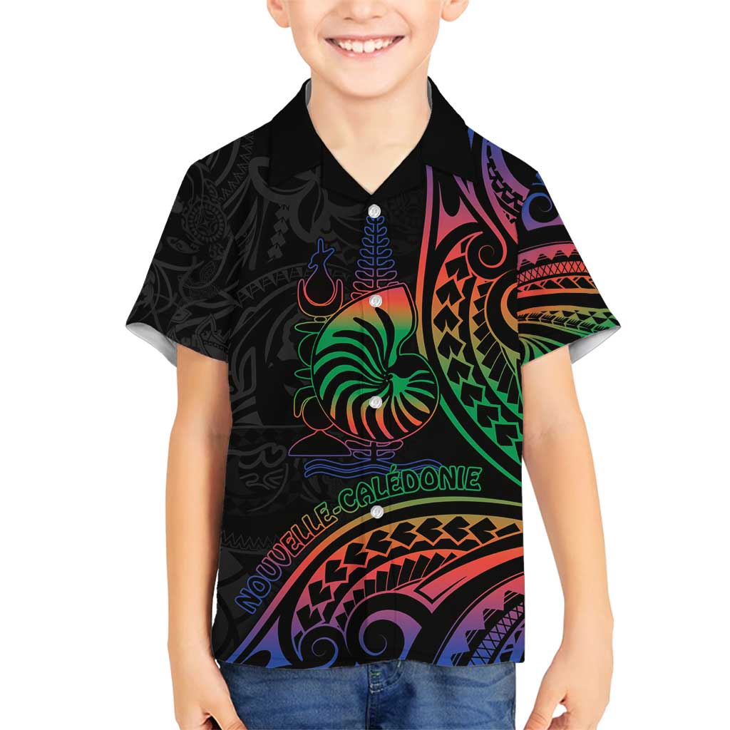 New Caledonia Polynesian Tatoo Personalised Family Matching Tank Maxi Dress and Hawaiian Shirt