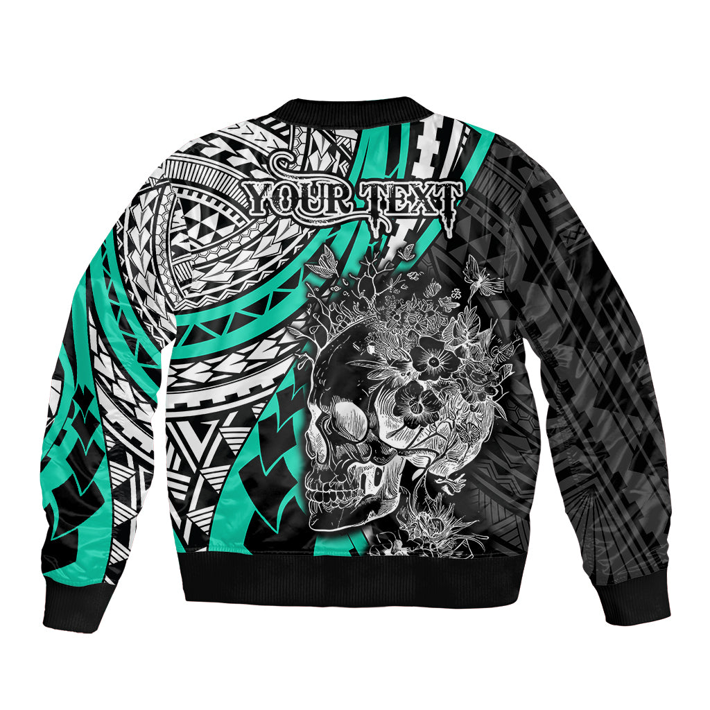 personalised-polynesia-skull-sleeve-zip-bomber-jacket-tattoo-in-the-style-of-maori-with-marine-life-aqua
