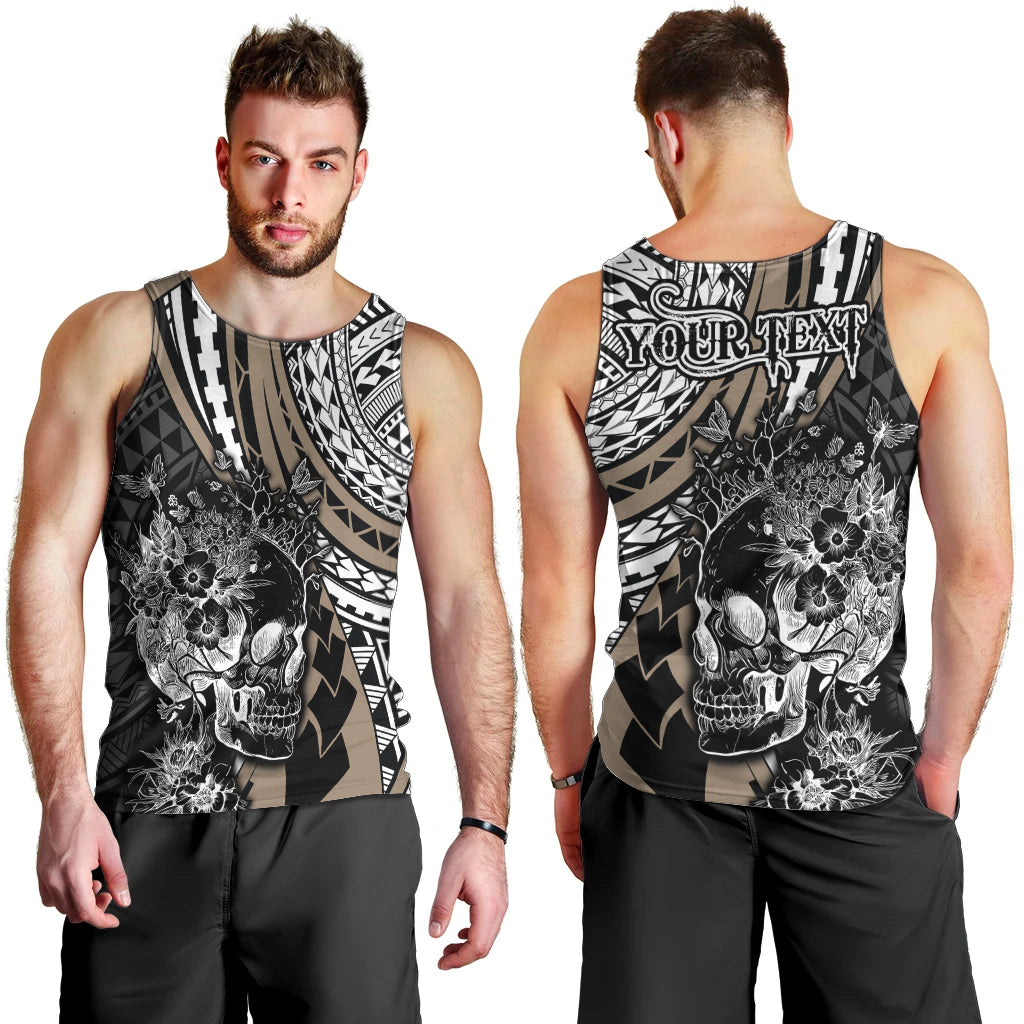 personalised-polynesia-skull-men-tank-top-tattoo-in-the-style-of-maori-with-marine-life-gold