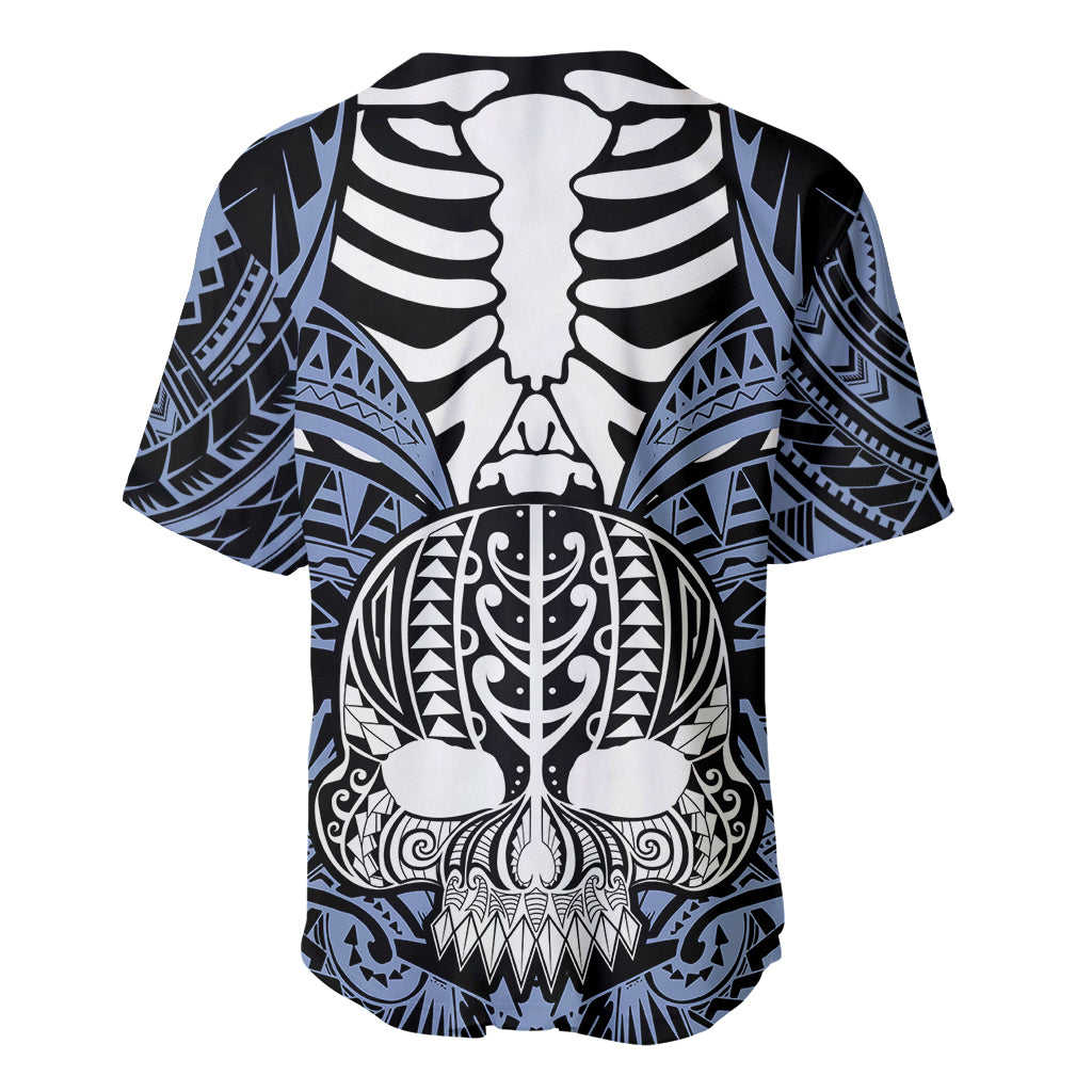 personalised-polynesia-skull-baseball-jersey-with-boars-tusk-blue-arty-vibe