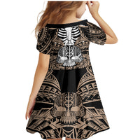 personalised-polynesia-skull-family-matching-mermaid-dress-and-hawaiian-shirt-with-boars-tusk-gold-arty-vibe