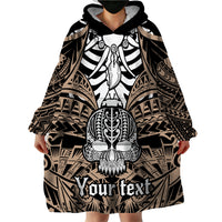 personalised-polynesia-skull-wearable-blanket-hoodie-with-boars-tusk-gold-arty-vibe