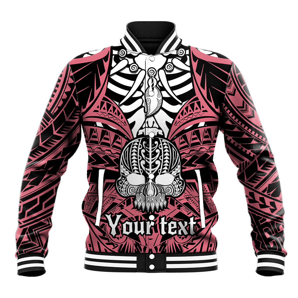 personalised-polynesia-skull-baseball-jacket-with-boars-tusk-pink-arty-vibe