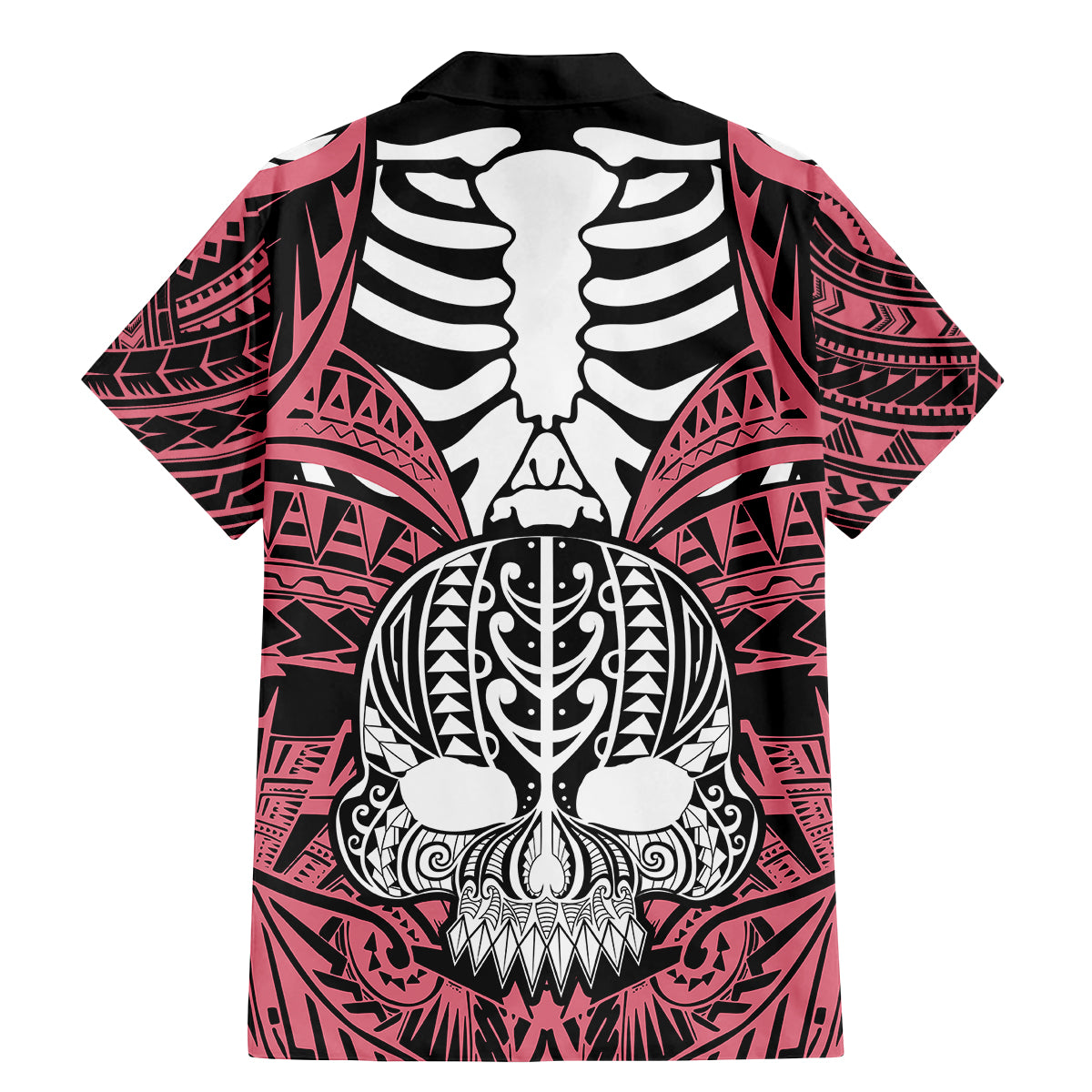 personalised-polynesia-skull-family-matching-mermaid-dress-and-hawaiian-shirt-with-boars-tusk-pink-arty-vibe
